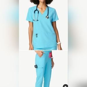 Figs Blue Scrub Set